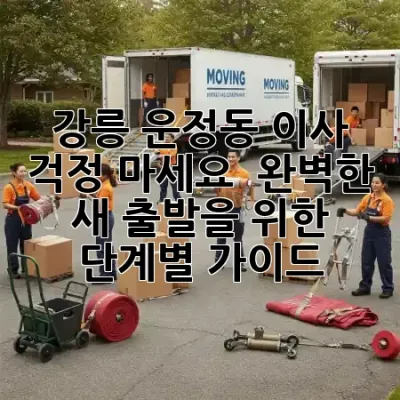 강릉 운정동 이사, 걱정 마세요! 🏡✨ 완벽한 새 출발을 위한 단계별 가이드 🚚