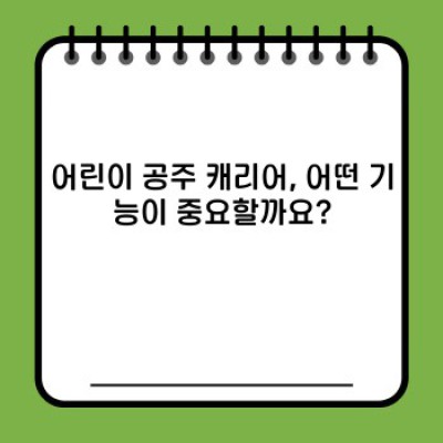✨꿈꾸는 공주님을 위한 완벽한 여행 친구! 어린이 공주 캐리어 추천 & 비교 가이드✨