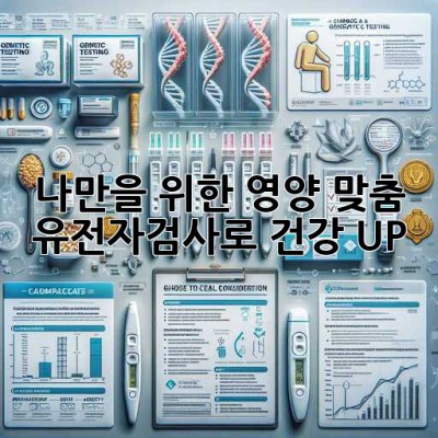 🧬 나만을 위한 영양 맞춤! 유전자검사로 건강 UP! ⬆️