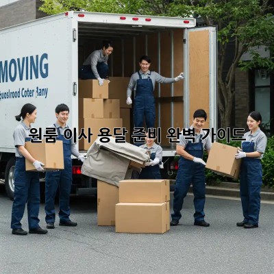 원룸 이사, 용달 준비 완벽 가이드!