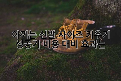 아끼는 신발, 사이즈 키우기 성공기! 비용 대비 효과는? 🤔
