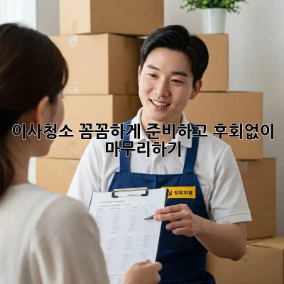 이사청소, 꼼꼼하게 준비하고 후회없이 마무리하기!