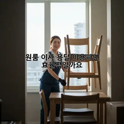 원룸 이사, 용달 이용하면 효율적일까요? 🤔