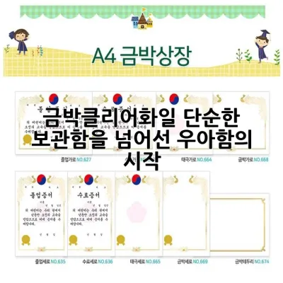 금박클리어화일, 단순한 보관함을 넘어선 우아함의 시작