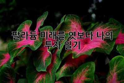 팔라듐, 미래를 엿보다: 나의 투자 일기