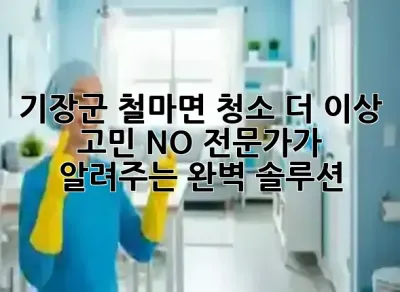 기장군 철마면 청소, 더 이상 고민 NO! 전문가가 알려주는 완벽 솔루션 ✨