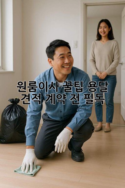 원룸이사 꿀팁🍯 용달 견적, 계약 전 필독!
